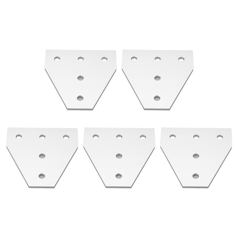 5PCS Flat Tie Plate Aluminum Alloy 5 Holes Compression Resistance