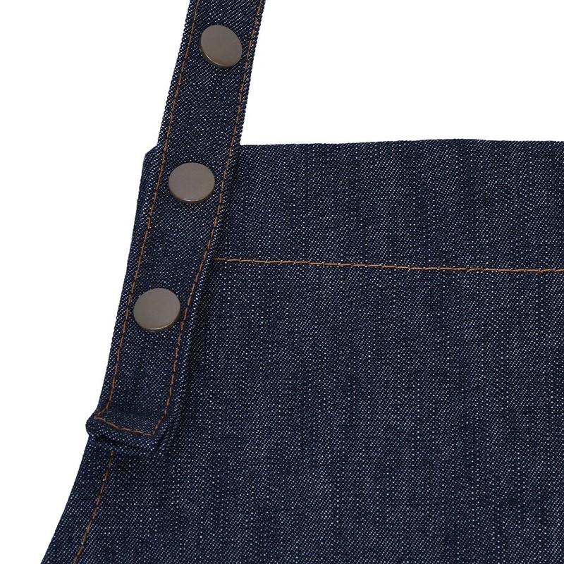 Denim Apron Baker Kitchen Restaurant Coffee Work Uniform with Front