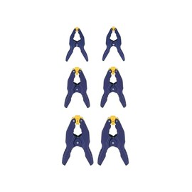 IRWIN QUICK-GRIP Spring Clamps for Woodworking, Multiple Sizes 1", 2" and 3/4", 6 Pack (IRHT83241)