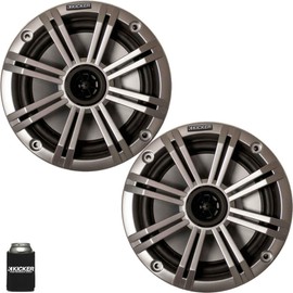 KICKER 6.5" Silver Marine Speakers (Qty 2) 1 Pair of OEM Replacement Speakers