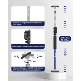 XINQIAO Cabinet Jacks for Installing Cabinets, Heavy Duty Third Hand Support System Adjusts from 27.6 in to 45.3 in, 1 PC