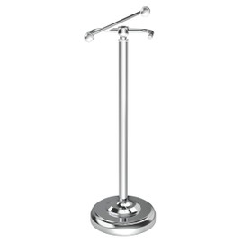 WZKALY Toilet Paper Holder Stand, Polished Chrome Toilet Paper Holder Free Standing, Post Pivoting Design & Stable Weighted Base SUS304 Stainless Steel for Bathroom(Mega Roll)