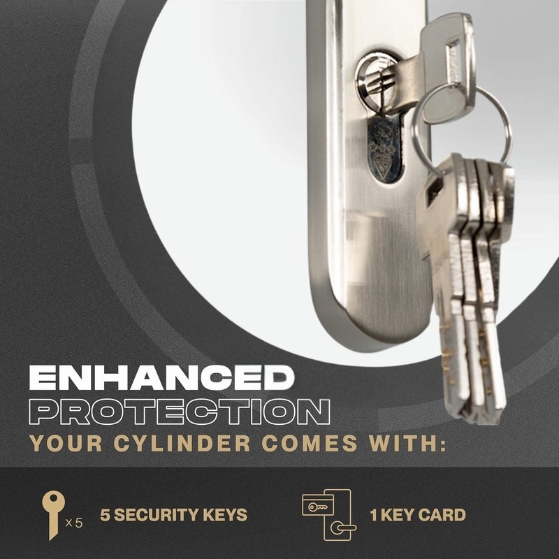 IRONWORX® Spectre Brass 35mm (Turn) / 35mm (Key) (70mm) Maximum-Security