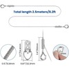 ZIUZI 6.6FT Adjustable Picture Hanging Wire, Heavy-Duty Stainless Steel Wire