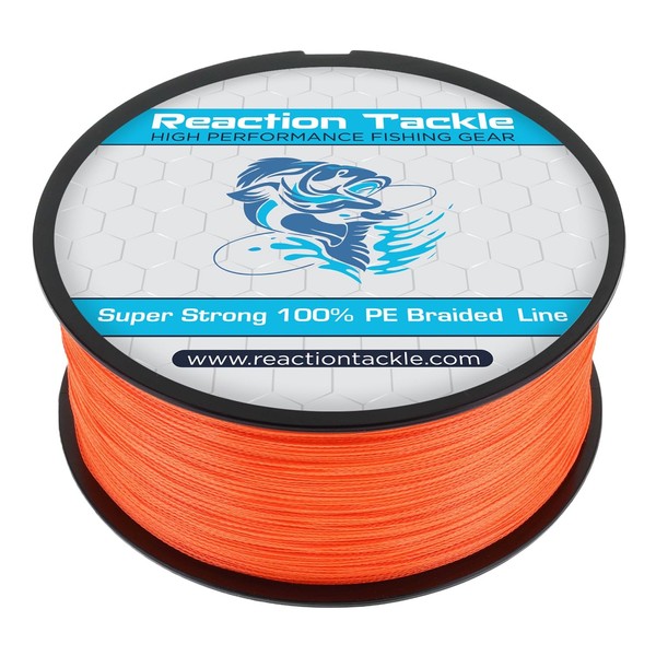 Reaction Tackle Reaction Tackle Braided Fishing Line Hi Vis Orange