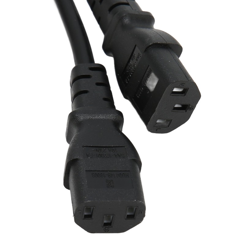 Single C14 to Dual 5 15R C13 Cord Short Power