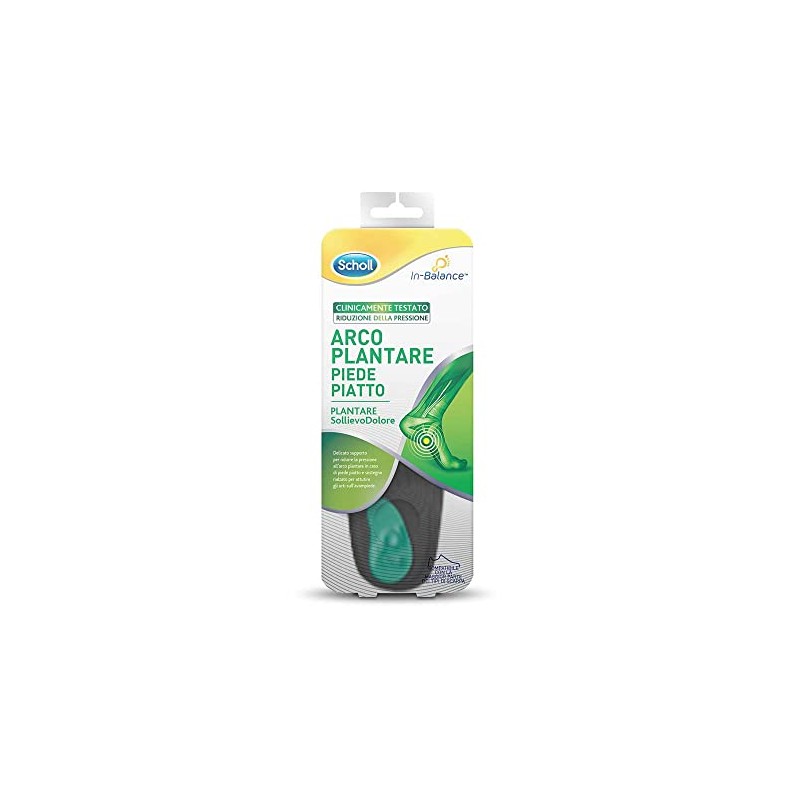 Scholl in-Balance Pain Relief Insoles, Arch Support for Flat Foot,