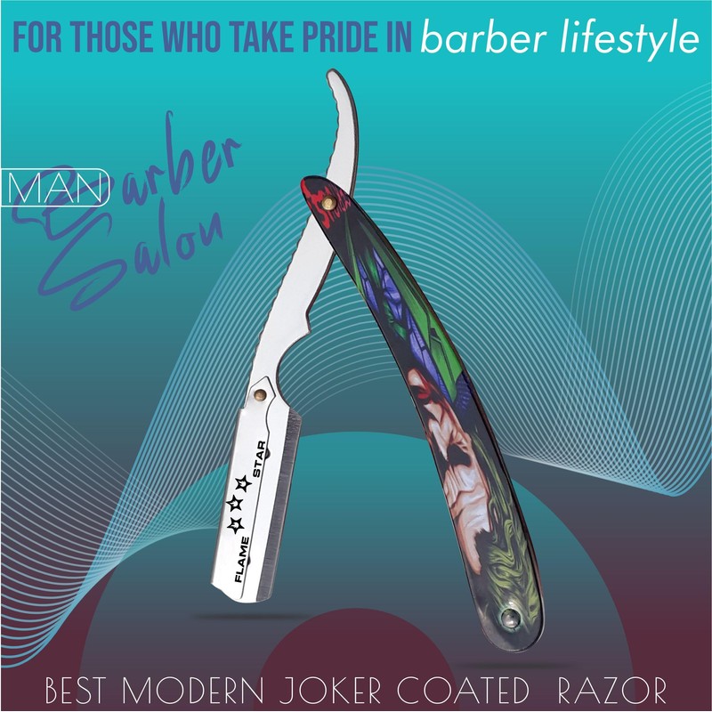 Joker Coated Barber Straight Edge Salon Hair Cut Razor 100%