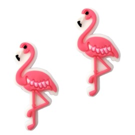 TCHARIRY Flamingo Shoe Charms - Cute Animal Decoration Charms Gift for Boys Kids Teens and Adults - Set of 2
