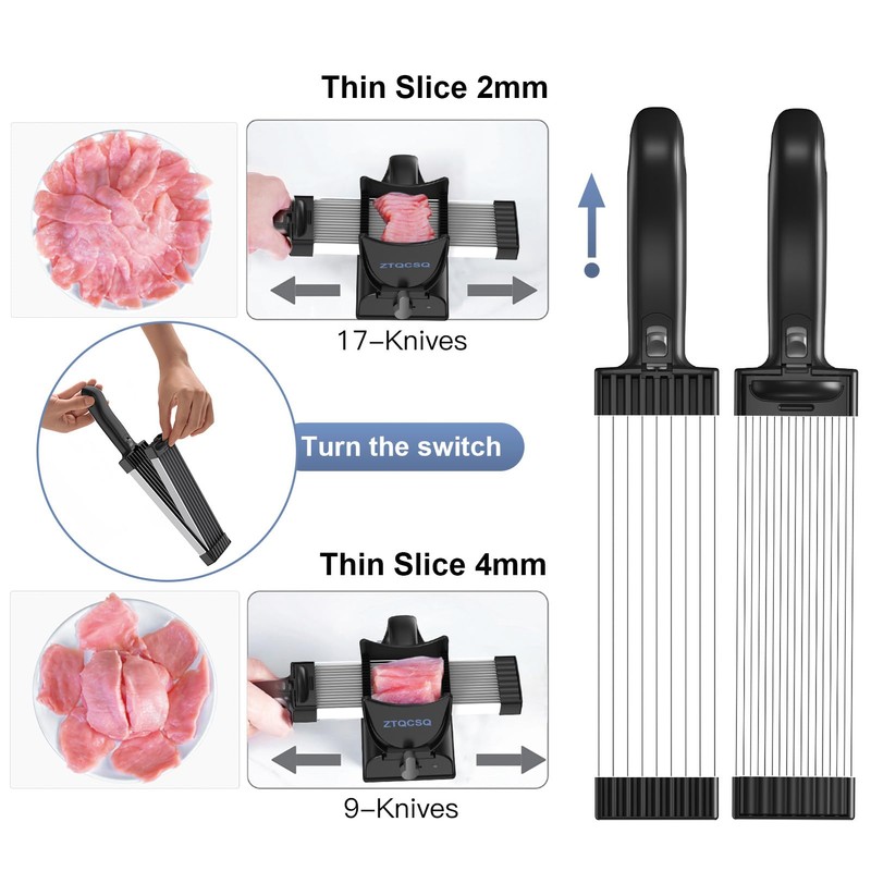ZTQCSQ New Meat Slicer for Fresh Raw Meat (Steady Grip),