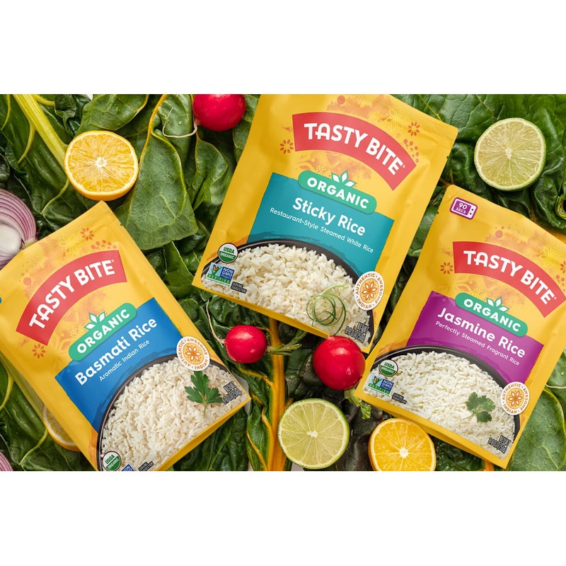 Tasty Bite Rice Variety Pack, 8 Flavors, Basmati, Jasmine, Brown,