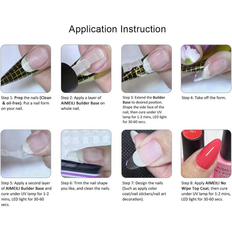 AIMEILI 5 in 1 Builder Base Gel, Base Coat/Builder Gel