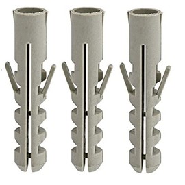 Merriway BH07175 Grey Nylon Heavy Duty Dowel M10 x 50mm Silver Tone