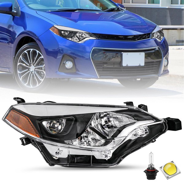 SOCKIR Headlight Assembly Fit for 2014 2015 2016 Toyota Corolla
