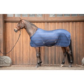 Equinate Guardian Fly Blanket with Cross Surcingle and Wither Padding 165 cm Navy Eczema Blanket with Effective Protection Against Flies and Insects Horse Blanket Turnout Blanket