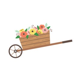 CafePress Flower Wheelbarrow Throw Blanket Super Soft Fleece Plush Throw Blanket, 60"x50"