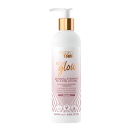 Skinny Tan Skinny Tan Body Glow Moisturising Gradual Tan Lotion - Fake Tan Moisturiser, Cruelty-Free, Paraben Free & Vegan Tanning Moisturiser, Body Lotion with Coconut & Vanilla Aroma, 280ml