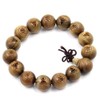 Aoiwyui Tibetan Buddhist Green Sandalwood Beads 15mm,Scented Sandalwood Link Wrist