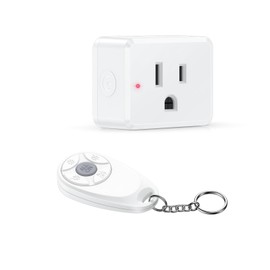 Thinkbee Remote Control Outlet, 15A /1500W 300ft RF Range Wireless Light Switch Kit, Expandable Remote Outlet Electrical Switch for Lamp Fan Household Appliances, 80-275V with Anti-Surge 4000V