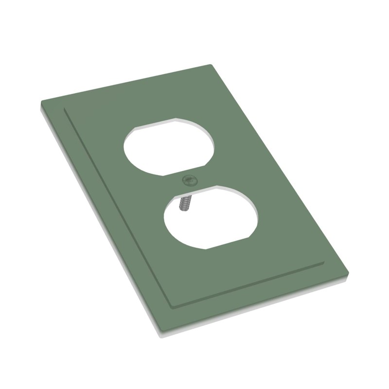 Spshian Sage Green 1 Gang Duplex Outlet Covers Decorative Single