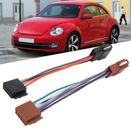 Car Radio Wiring Harness Adapter, ISO Radio Wire Connector Wiring Harness Adapter Male to Female 16 Pin ISO Female Radio Receiver Cable