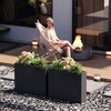 GSK Tall Black Metal Planter Box Divider Easy Assembly Modern