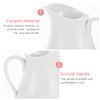 White Ceramic Creamer with Handle Coffee Milk Creamer Pitcher Serving