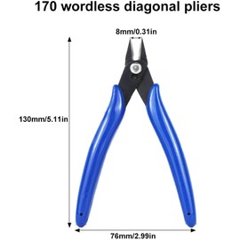 2 Pack Diagonal Cutting Pliers - High Carbon Steel Wire Cutters for Electrical Work, Clean Cuts on Wires & Cables, Ergonomic Grip
