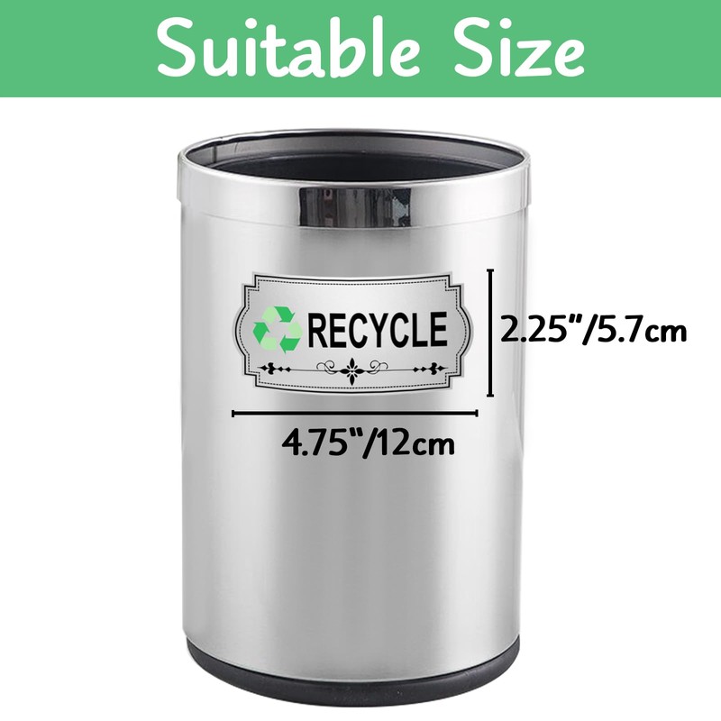Hepertise Recycle Stickers for Trash Bins - Enhance Your Recycling