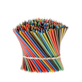 Danilovo Pure Beeswax Candles - No-Drip, Smoke-Less, Tall, Thin Taper Candles – Decorative Candles for Church Prayer, Decor or Birthday Candles – Honey Scented Candles – 6.5”x0.22”(6 Colors, 300 pcs)