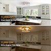 Flush Mount Ceiling Light,13-inch Ceiling Light Fixture,3-Light Kitchen Light Fixtures,Rustic