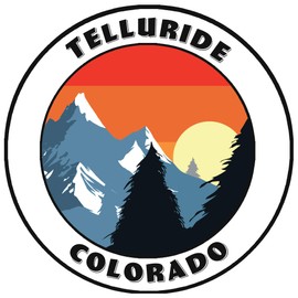 Telluride, Colorado Decorative Car Truck Decal Window Sticker Vinyl Die-Cut Wildlife Travel Adventure Vacation Tourist Souvenir