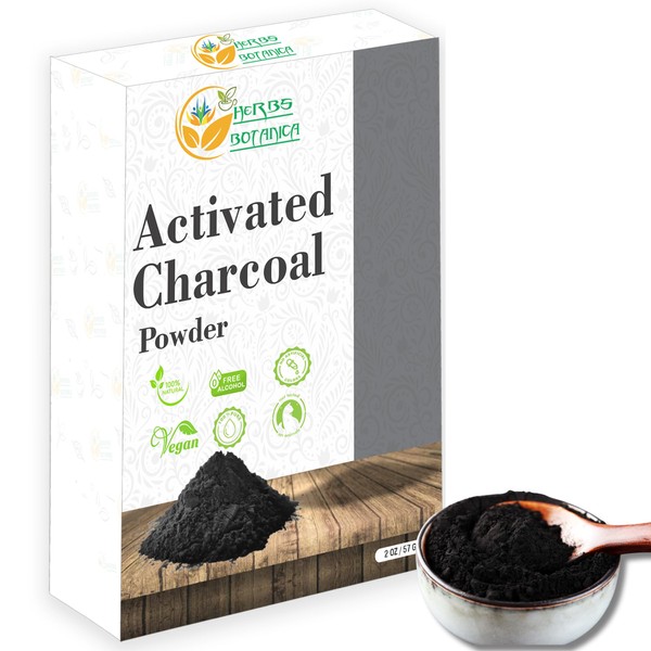 Herbs Botanica Activated Charcoal Powder – 100% Food Grade, Natural