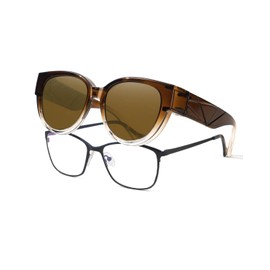 Meeloog Sunglasses Over Glasses Women Polarized Trendy Designer Round Fit Over Sunglasses for Women UV400 Protection MST0188
