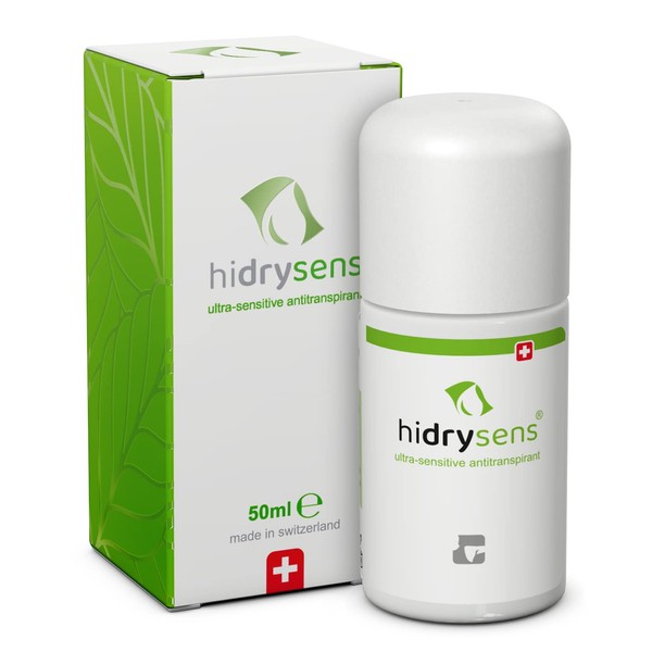 hidry Sens Antiperspirant - No Deodorant - Ultra Sensitive Antiperspirant with Cooling Effect Against Underarm Sweat, Sweating on Very Sensitive Body Areas and in Children