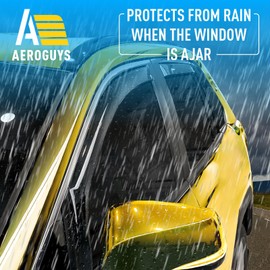 Extra Durable Window Deflectors in-Channel Window Visors Rain Guards Compatible with RAV4 2019-2025, Sun Visors, Window Vent Shades, Exterior Car Accessories - 4 pcs. AG0668