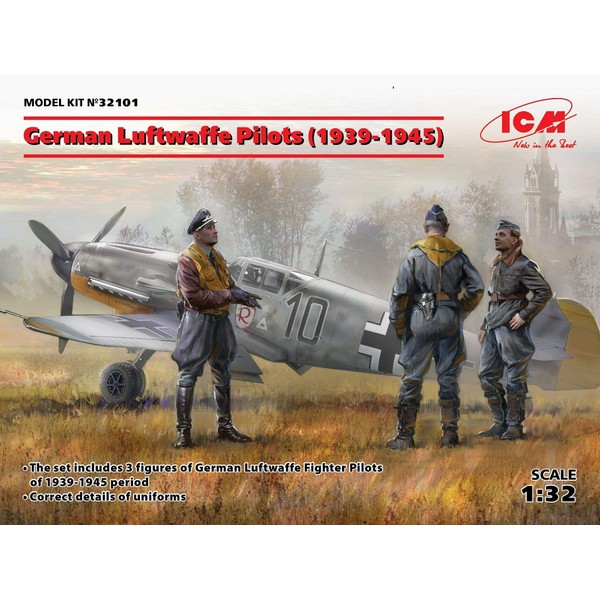 ICM ICM32101 1:32-German Luftwaffe Pilots (1939-1945)