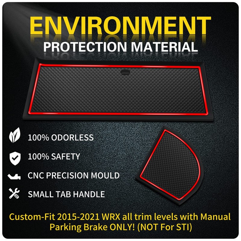 Asgohme Fit for Subaru WRX 2015-2021 Accessories, Upgraded Custom Non-Slip