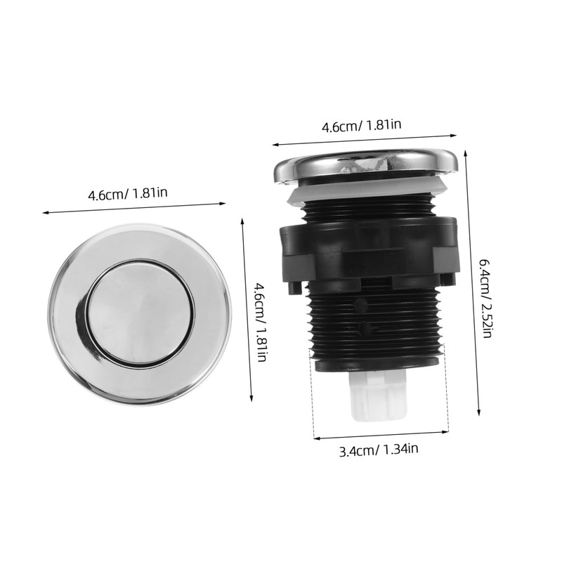 ULTECHNOVO Pneumatic Air Pressure for Garbage Disposal Bathtubs Splashproof Push