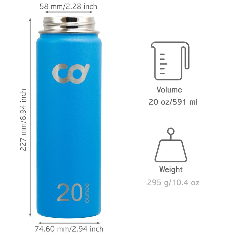 CyclingDeal 2 x Stainless Steel Vacuum Insulated Double Wall Water