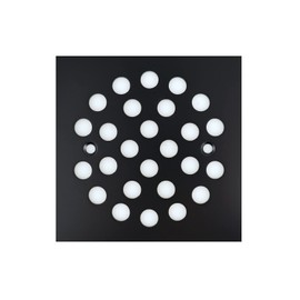 4-1/4 Inch Screw-in Square Floor Drain Cover Replacement Shower Grates with Screws (Black)