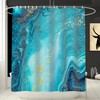 Domoku Marble Waterproof Shower Curtain with Hooks, Machine Washable Easy-Care