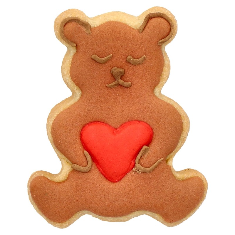 Birkmann 189881 Teddy Bear with Heart Cookie Cutter 6 cm