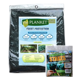 Planket Plant Frost Protection Cover Kit, 10 ft x 20 ft Planket + 14 Landscape Stakes
