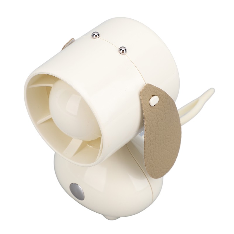 Handheld Fan Cute Cartoon Dog Shaped 3 Speeds Rechargeable Portable