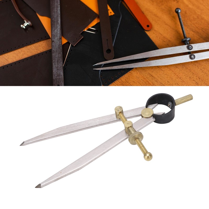Wing Divider High Accuracy Rust Resistant Gold Adjustable Lockable Leather