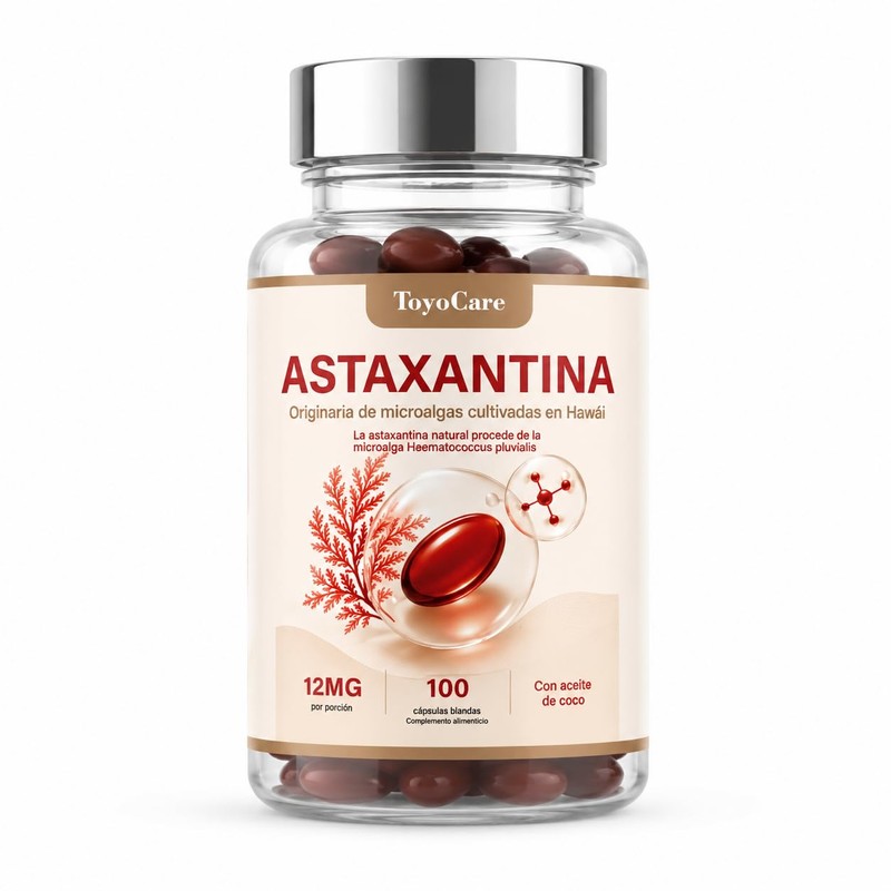 Astaxantina 12 mg Axtansantina, 100 Cápsulas Blandas, 1 frasco