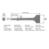Ajax Tool Works 910-2 .401 Shank 2" Width Flat Chisel,