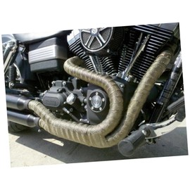 ULTECHNOVO 10m Exhaust Wrap Titanium with Stainless Steel Ties Heat Insulation for Car Motorcycle Protects Drivers Mechanics from Burns Performance