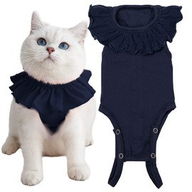 KUVEELA PET Postoperative Clothes, Cats, Female, Female, Girls, Cute, Protective Clothing, Post-surgery Wear, Alternative to Elizabeth Color, Cover, Contraception, Weaning, Licking Prevention,